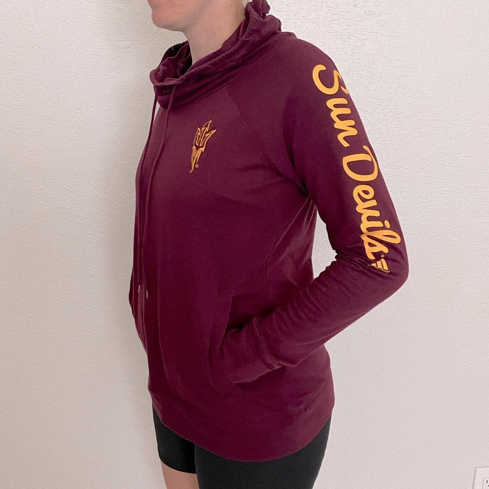 ASU Adidas Crew Neck Pullover Arizona State University Sun Devils Pockets